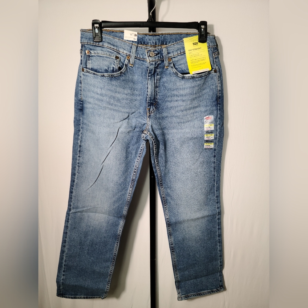 Levi's 514 Straight Fit Blue Jeans Blue Men 34x30 NEW
